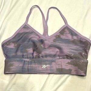 Purple marble small Reebok sports bra